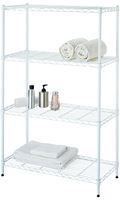 Simple Spaces SS-JR0404-WH 4-Tier Shelf Stacker, Each Shelf: 132 lb, 4-Tier Shelving-Level, 31 in W, Steel, White