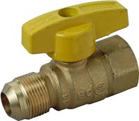 BrassCraft PSSC-60 Gas Ball Valve, 5/8 x 3/4 in Connection, Flared x FIP, 5 psi Pressure, Brass Body