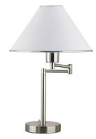 Boston Harbor TL-TB-8008-3L Swing Arm Table Lamp, 120 V, 60 W, 1-Lamp, A19 or CFL Lamp, Brushed Nickel Finish