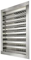 Master Flow DA1218 Dual Louver, 20-1/2 in L, 14-1/2 in W, Aluminum, Silver, Mill