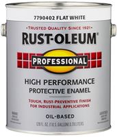 Professional 7790402 Enamel Paint, Oil, Flat, White, 1 gal, Can, 230 to 390 sq-ft/gal Coverage Area