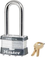 Master Lock 5KALJ Padlock, Keyed Alike Key, Open Shackle, 3/8 in Dia Shackle, 2-1/2 in H Shackle, Boron Alloy Shackle, Pack of 6