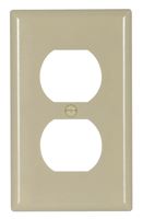 Eaton Wiring Devices 2132V-BOX Receptacle Wallplate, 4-1/2 in L, 2-3/4 in W, 1 -Gang, Thermoset, Ivory, High-Gloss, Pack of 25