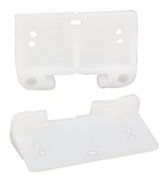 US Hardware WP-8814C Drawer Guide, Plastic, White, 2/CD, Pack of 6