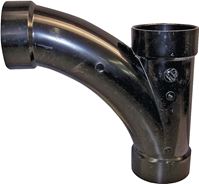 Canplas 104302BC Combination Tee Pipe Wye, 2 in, Hub, ABS, Black