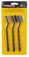 ProSource C 30300 Mini Scratch Brush Set, Brass, Stainless Steel, Polyester Bristle