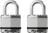 Master Lock Magnum Series M1XT Padlock, Keyed Alike Key, 5/16 in Dia Shackle, 1 in H Shackle, Boron Carbide Shackle