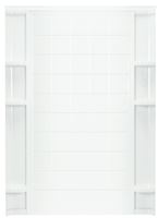 Sterling Ensemble 72132100-0 Shower Back Wall, 72-1/2 in L, 60 in W, Vikrell, High-Gloss, Alcove Installation, White