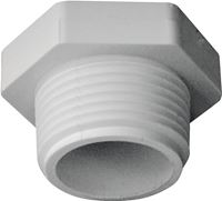 IPEX 435624 Pipe Plug, 1 in, MPT, PVC, White, SCH 40 Schedule