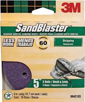 3M SandBlaster 99421ES Sanding Disc, 5 in Dia, 60 Grit, Coarse, Cubitron Mineral Abrasive, Fiber Backing