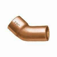 Elkhart Products 31194 Street Pipe Elbow, 1/2 in, Sweat x FTG, 45 deg Angle, Copper