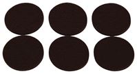 ProSource FE-50221-PS Furniture Pad, Felt Cloth, Brown, 1-3/8 in Dia, 5/64 in Thick, Round