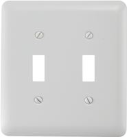 Amerelle 935TTW Wallplate, 5 in L, 4-5/8 in W, 2 -Gang, Steel, White