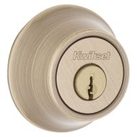 Kwikset 660 5RCLRCSK3BX Deadbolt, Alike Key, Steel, Antique Brass, 2-3/8, 2-3/4 in Backset, K3 Keyway, Pack of 3