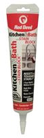 Red Devil STAIN BLOCK 0750 Series 075522 Kitchen and Bath Caulk, Biscuit, 72 hr Curing, 40 to 90 deg F, 5.5 fl-oz