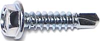 Midwest Fastener 10276 Screw, #8 Thread, 3/4 in L, Hex, Socket Drive, Self-Drilling Point, Steel, Zinc