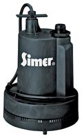 Simer 2305 Submersible Utility Pump, 115 VAC, 1/4 hp, 1320 gph, Thermoplastic