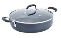 T-fal B3628264 Sauce Pan with Lid, 5 qt Capacity, 12 in Dia, Aluminum, Black