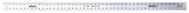 Johnson COLORmaxx Series J48 Straight Edge Ruler, 1/8, 1/16 in Graduation, Aluminum, Clear, 2 in W