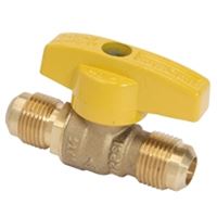 BrassCraft TBVF8 Gas Ball Valve, 1/2 in Connection, Flared, 5 psi Pressure, Brass Body