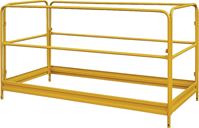 ProSource YH-GR001B Guard Rail, Foldable, Steel, Yellow, Powder Coated, For: 8795478 Model Scaffold