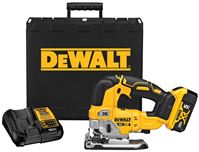 DeWALT DCS334P1 Jig Saw Kit, Battery Included, 20 V, 5 Ah, 3/8 in Cutting Capacity, 1 in L Stroke, 0 to 3200 spm