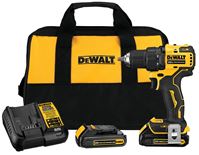 DeWALT 20V MAX ATOMIC DCD708C2 Compact Drill/Driver Kit, Battery Included, 20 V, 1.5 Ah, 1/2 in Chuck