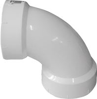 Canplas 192252L Sanitary Pipe Elbow, 2 in, Hub, 90 deg Angle, PVC, White