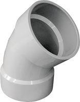 Canplas 192504 Sanitary Pipe Elbow, 4 in, Hub, 45 deg Angle, PVC, White