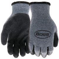 Boss 8426S Protective Gloves, S, Knit Wrist Cuff, Latex Coating, Blue