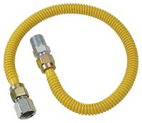 BrassCraft ProCoat Series CSSD54-48P Gas Connector, 1/2 x 1/2 in, Stainless Steel, 48 in L