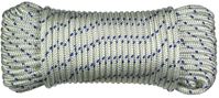 Ben-Mor 60012 Rope, 1/4 in, 100 ft L, Polyester, Blue/White, Pack of 6