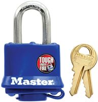 Master Lock 312D Padlock, Keyed Different Key, 9/32 in Dia Shackle, 1-1/16 in H Shackle, Steel Shackle, Steel Body