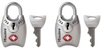 Master Lock 4689T Luggage Lock, Keyed Alike Key, Shrouded Shackle, 1/8 in Dia Shackle, Steel Shackle, Metal Body