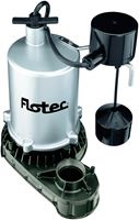 Flotec FPZT7450 Sump Pump, 7.5 A, 115 V, 0.75 hp, 1-1/2 in Outlet, 26 ft Max Head, 420 gph, Zinc