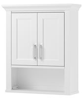 Craft + Main Hollis Series HOWW2428 Bathroom Cabinet, 2-Door, 1-Shelf, Wood, White