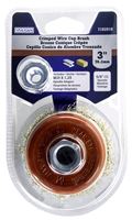 Vulcan 694261OR Cup Wire Brush with Adapter, 3 in Dia, 5/8-11 Threaded Arbor, M10 x 1.25 in Arbor Adapter Arbor/Shank