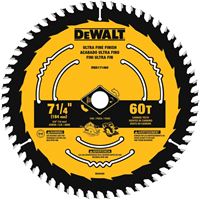 DeWALT DWA171460 Circular Saw Blade, 7-1/4 in Dia, 5/8 in Arbor, 60-Teeth, Tungsten Carbide Cutting Edge