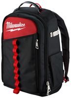 Milwaukee 48-22-8202 Backpack, 11.8 in W, 7.87 in D, 19.6 in H, 22-Pocket, Black/Red