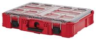 Milwaukee 48-22-8430 Organizer, 75 lb Capacity, 19.76 in L, 15 in W, 4.61 in H, 10-Compartment, Plastic, Red