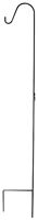 Landscapers Select GB-3090 Single Shepherd Hook, 12 in L, 84 in H, Steel, Black, Black, Floor Standing Mounting