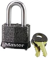 Master Lock 380D Padlock, Keyed Different Key, 9/32 in Dia Shackle, 1-1/8 in H Shackle, Steel Shackle, Steel Body