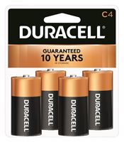 Duracell MN1400R4ZX Battery, 1.5 V Battery, 7 Ah, C Battery, Alkaline, Manganese Dioxide, Rechargeable: No