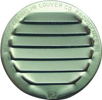 Maurice Franklin RL-100 1 Mini Louver with Insect Screen, 1.219 in W, Round, Aluminum, Mill