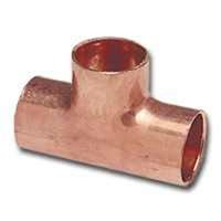 Elkhart Products 111R Series 32824 Reducing Pipe Tee, 1 x 1 x 3/4 in, Sweat, Copper