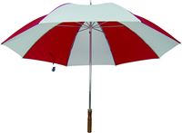 Diamondback Golf Umbrella, Nylon Fabric, Red/White Fabric, 29 in