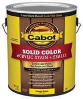 Cabot 140.0001807.007 Solid Stain, Low Luster, Liquid, 1 gal, Can, Pack of 4