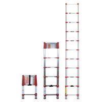 Xtend+Climb Home Series 760P Telescoping Ladder, 14-1/2 ft Max Reach H, 11-Step, 250 lb, 1-1/2 in D Step, Aluminum