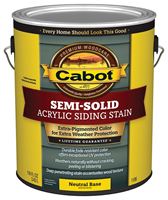 Cabot 1100 Series 140.0001106.007 Semi-Solid Siding Stain, Natural Flat, Liquid, 1 gal, Can, Pack of 4