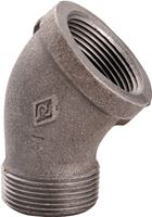 Prosource B121 25 Street Pipe Elbow, 1 in, FIP x MIP, 45 deg Angle, Malleable Iron, SCH 40 Schedule, 300 psi Pressure